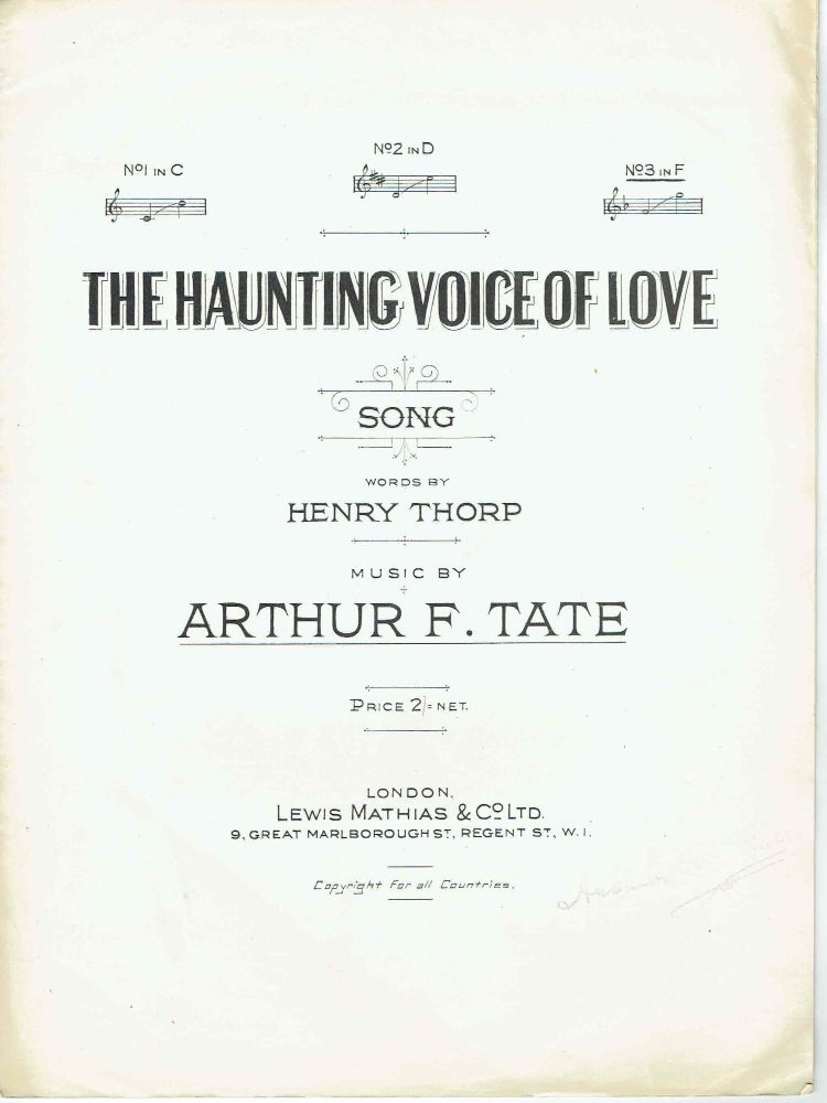 The Haunting Voice Of Love - Preloved Sheet Music
