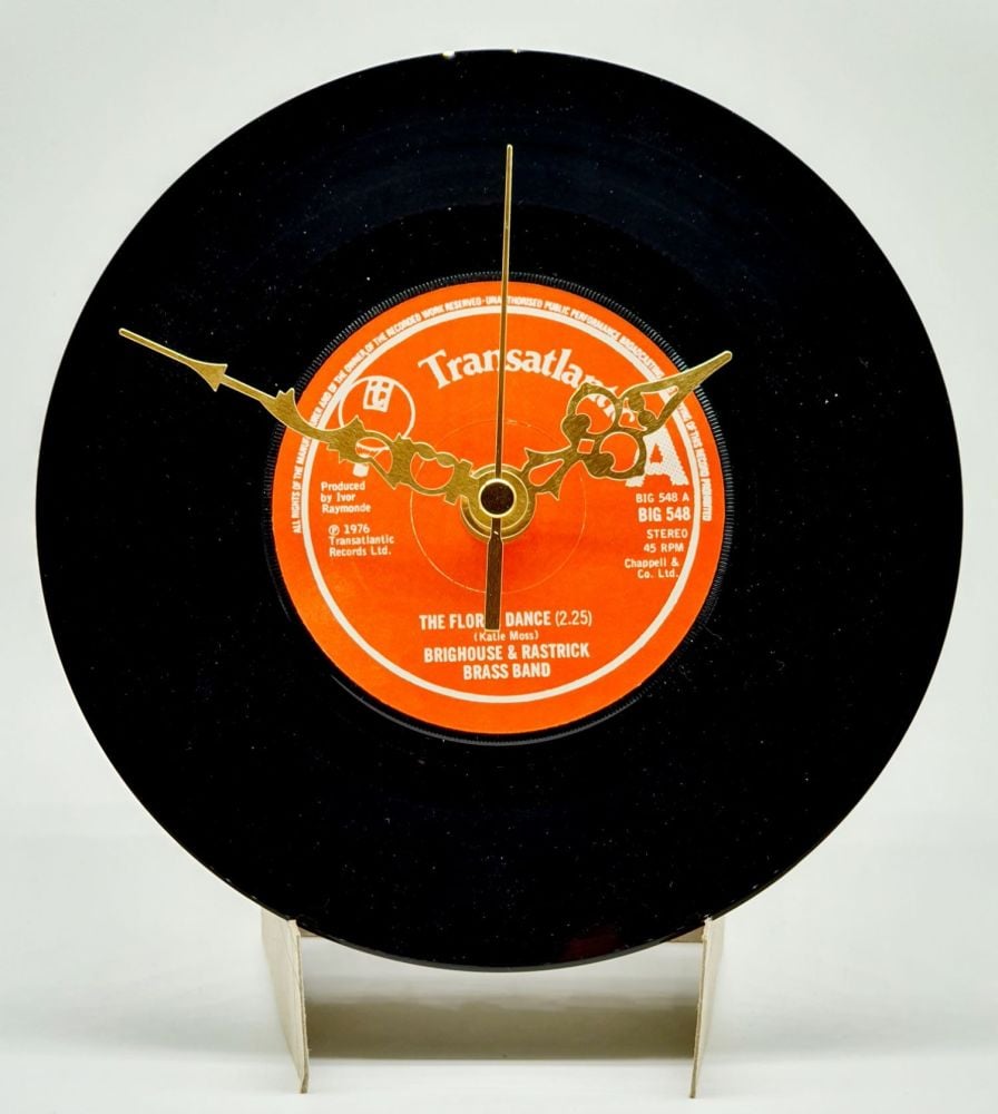Floral Dance Clock - 7" Single Record with Clock Movement (1)