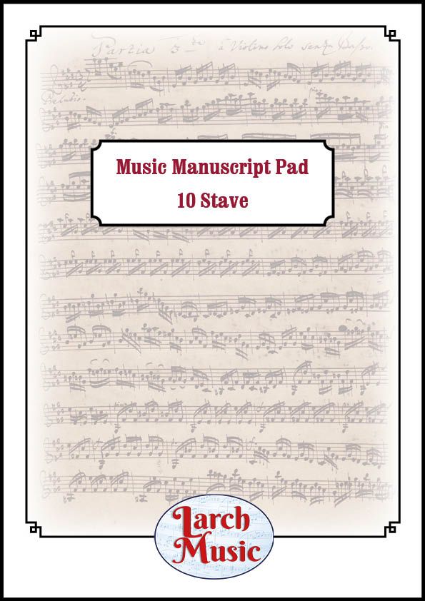 A4 Music Manuscript Paper - 10 Single Stave - 25 Sheets
