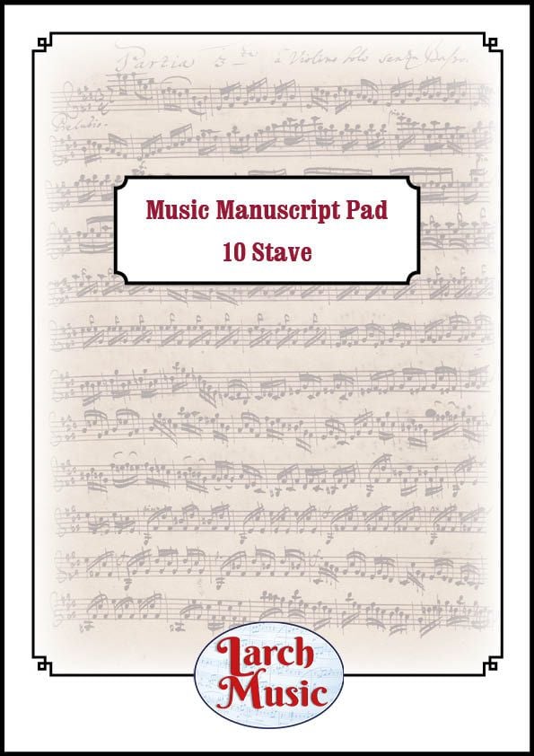 A4 Music Manuscript Paper - 10 Single Stave - 100 Sheets