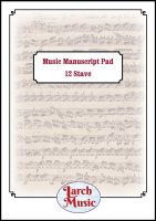 A4 Music Manuscript Paper - 12 Single Stave - 100 Sheets