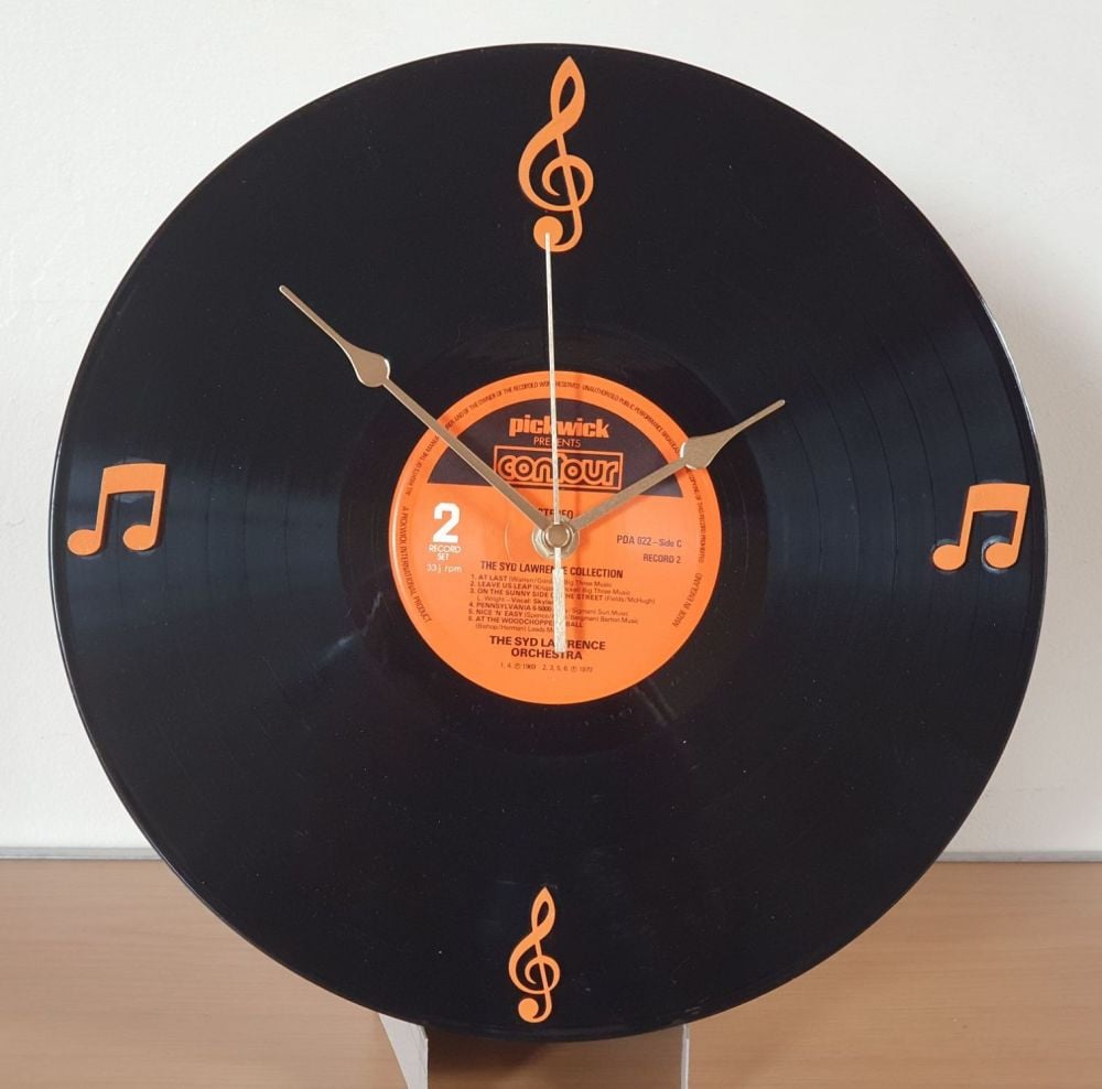 Record Clock - 12" Album Record with Clock Movement (FD)