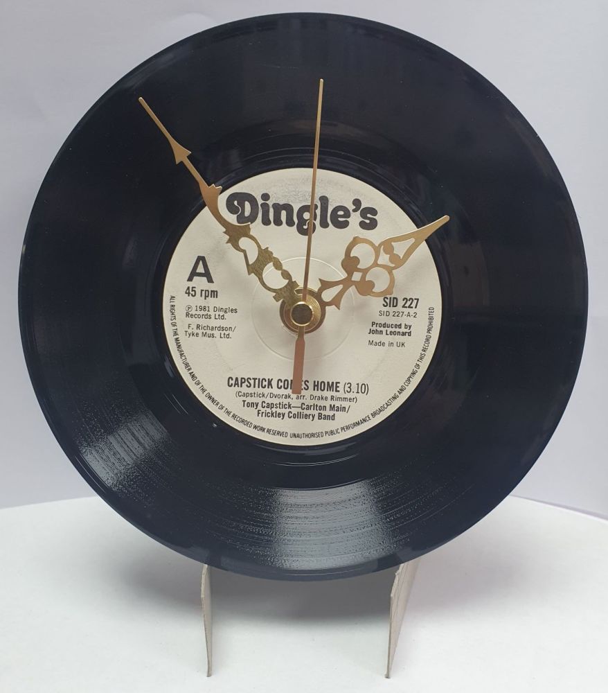 Capstick Comes Home Clock - 7" Single Record with Clock Movement (3)