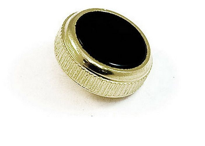 Besson Prestige Cornet Finger Button - Gold Plated with Black Inlay