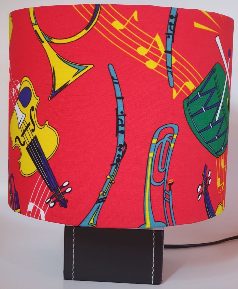 Music Design Handmade Lampshade - Musical Instruments (Red)