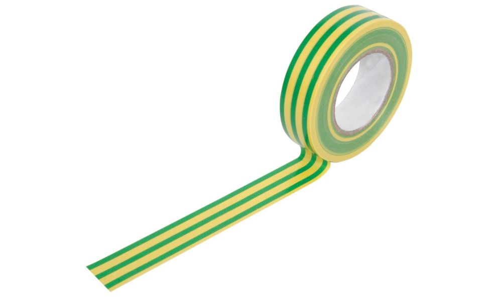 Electrical Insulation Tape - 19mm x 20m ~ Earth (Green & Yellow)