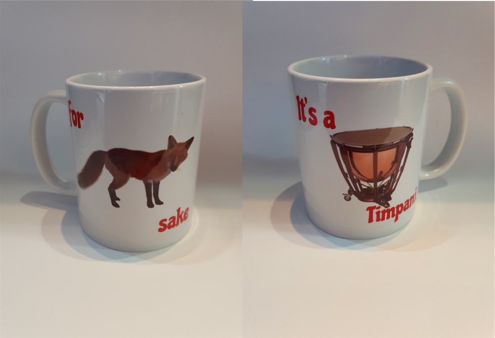 For Fox Sake - It's a Timpani - Musical Design Mug