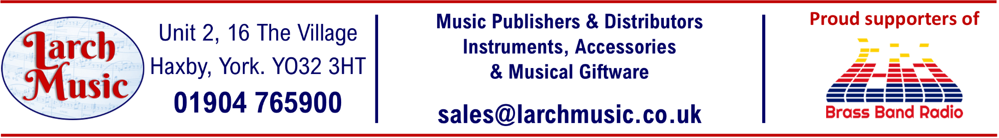 Larch Music Front Page Header