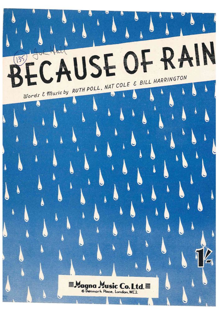 Because of Rain - Single Sheet Preloved Music