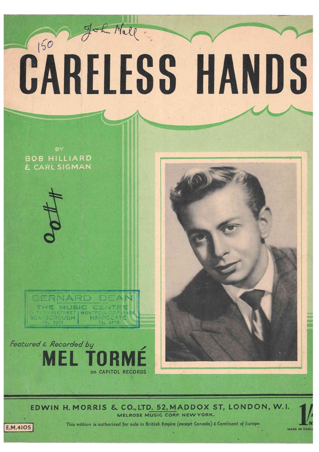 Careless Hands - Single Sheet Preloved Music