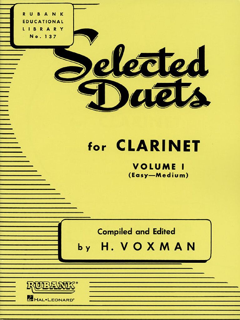Selected Duets for Clarinet Volume 1 - Clarinet Music Book