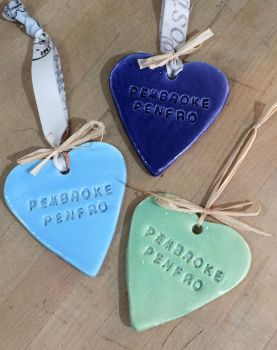 Pembroke - Penfro Large Ceramic Heart