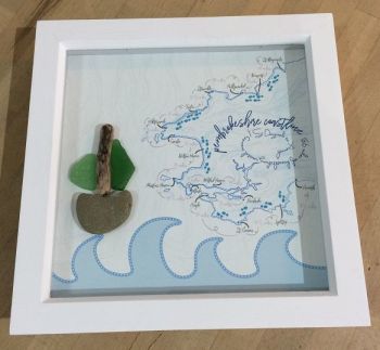 Pembrokeshire Coast Map box frame