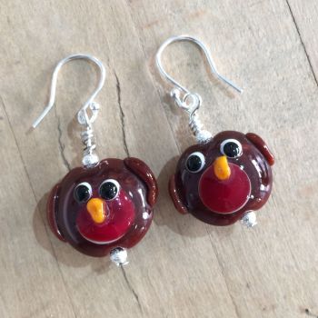 Christmas Robin earrings