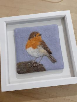 Hand felted Robin