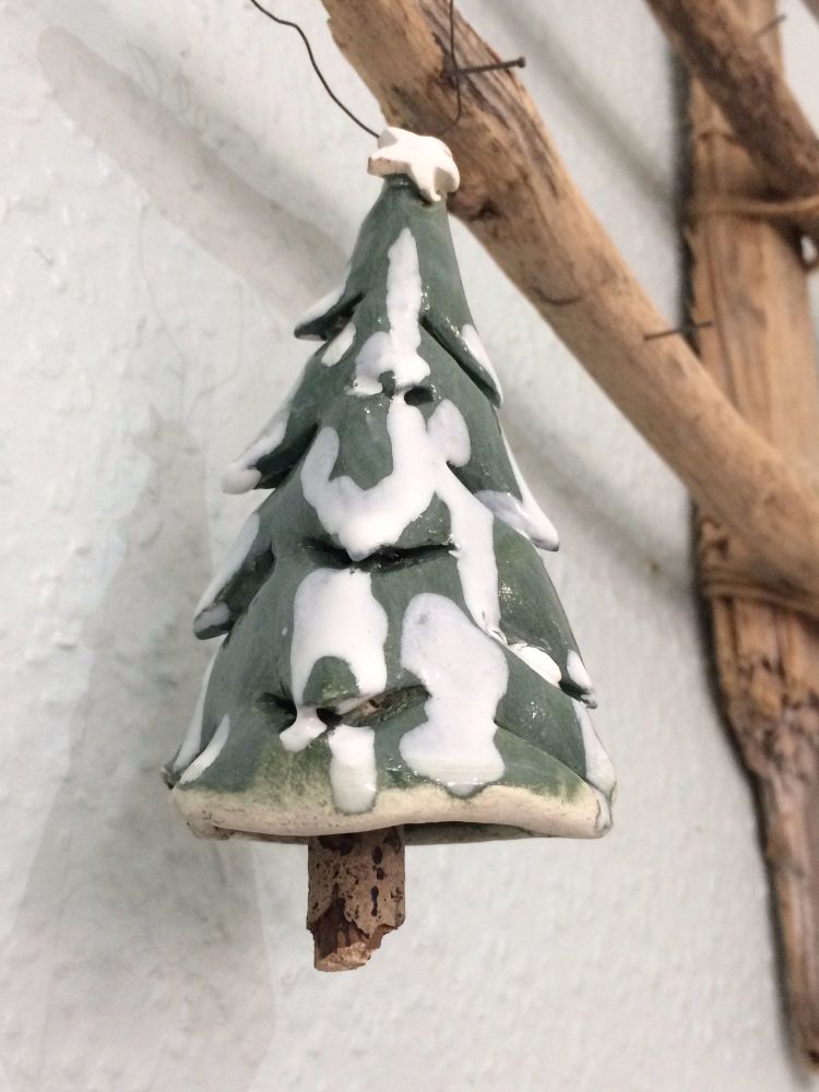 Ceramic Snow Tree Hanger