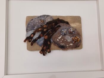 Beach Comber : Pebbles, Limpets & Seaweed : Handfelted wool.