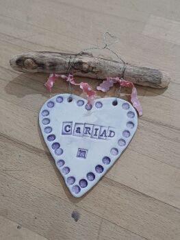 'Cariad' Driftwood Hanger