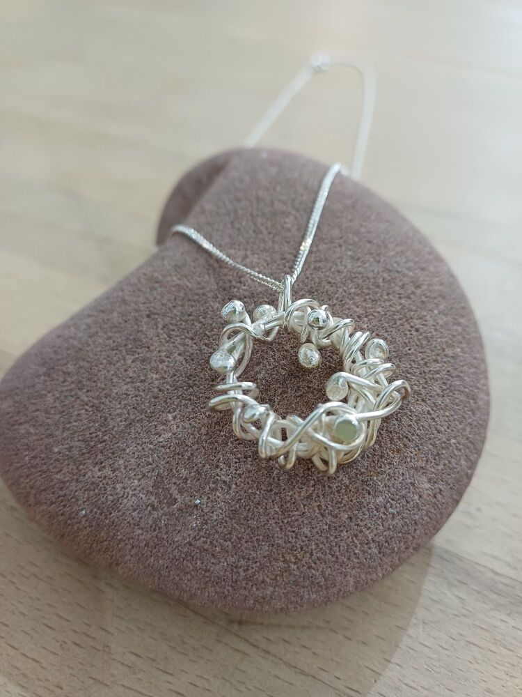 Seaweed Entwined Pendant Necklace