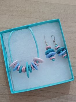 Candy Coloured necklace and earrings set