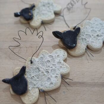 'Welsh Sheep' Ceramic Hanger