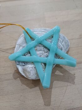 Star / Seren fused glass decoration