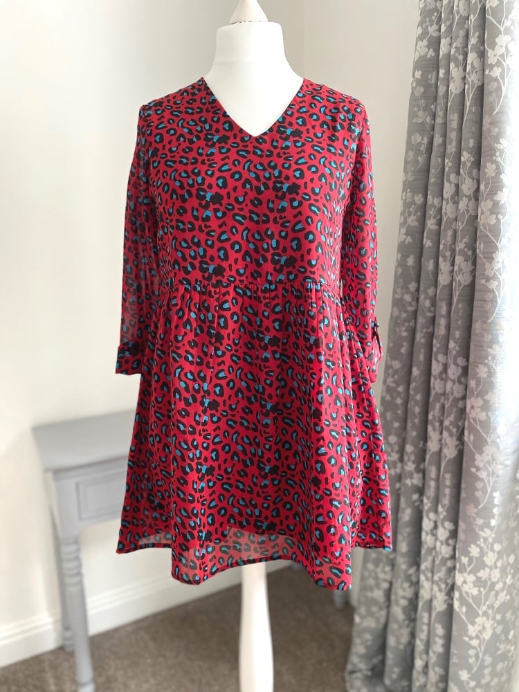 Red Animal Print Tunic