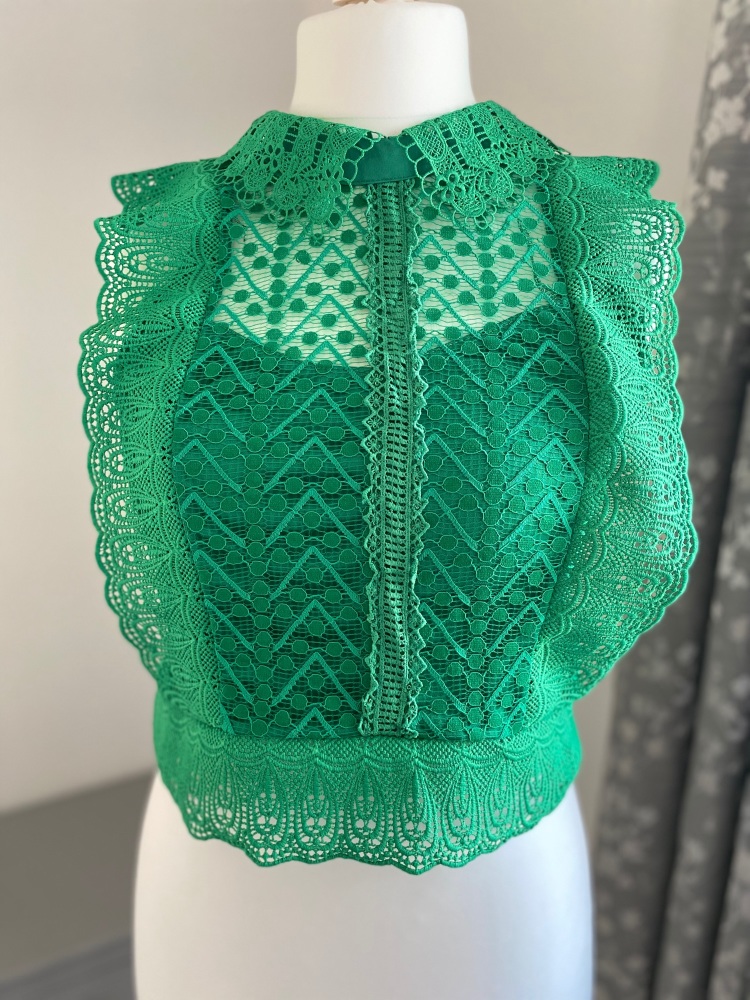 Lace Collared Top