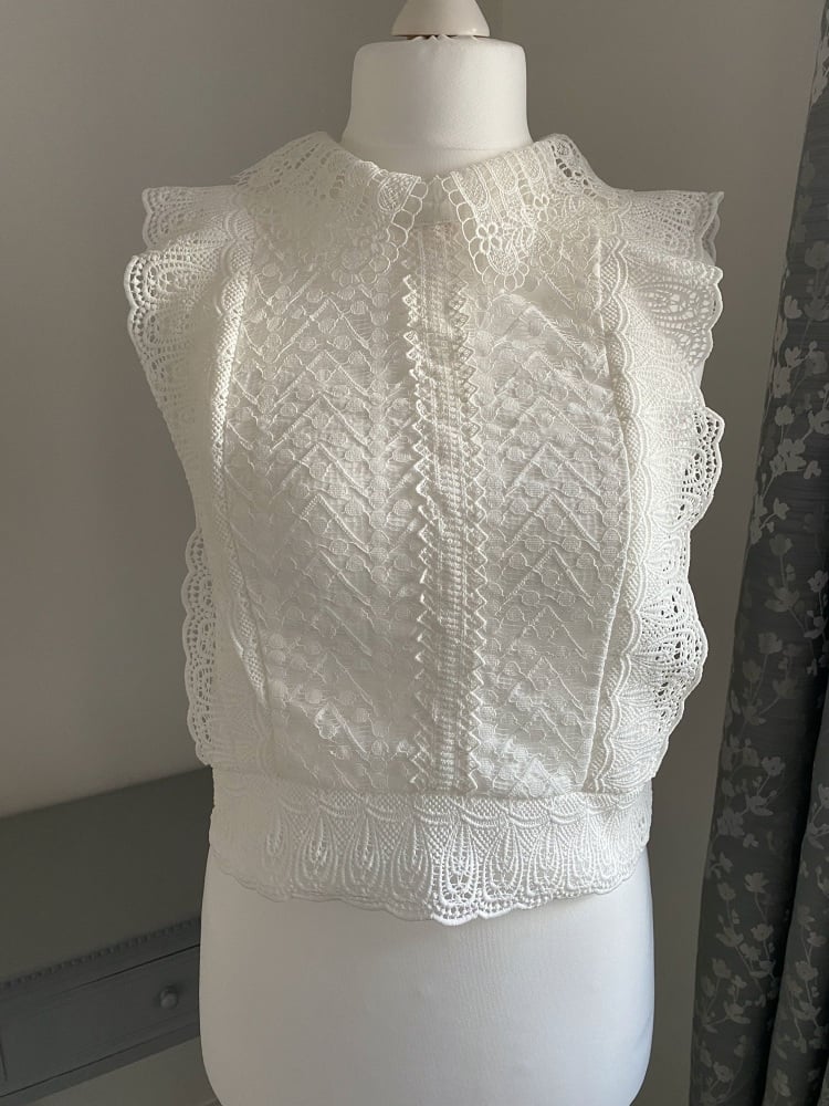 Lace Collared Top