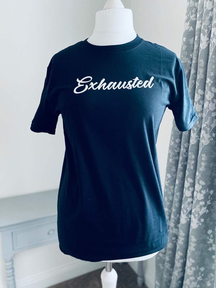 Exhausted Slogan Tee