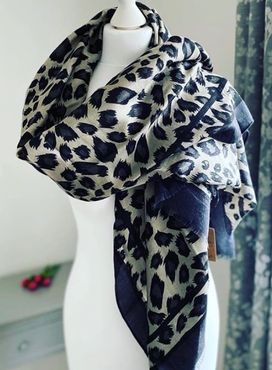 Large Leopard Animal Print Scarf