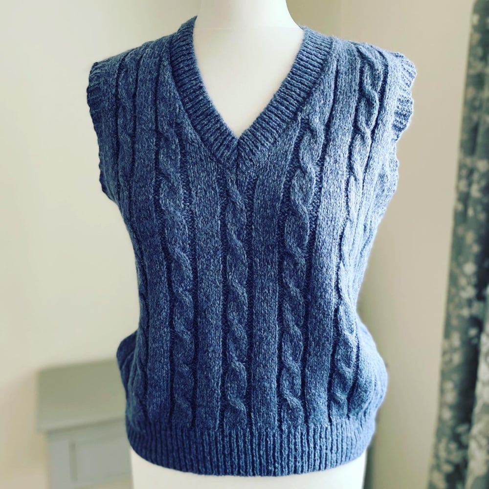 Snuggly Cable Knit Tank Top