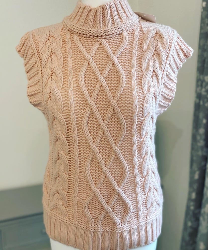 Knitted High Neck Tank Top / Sleeveless Jumper