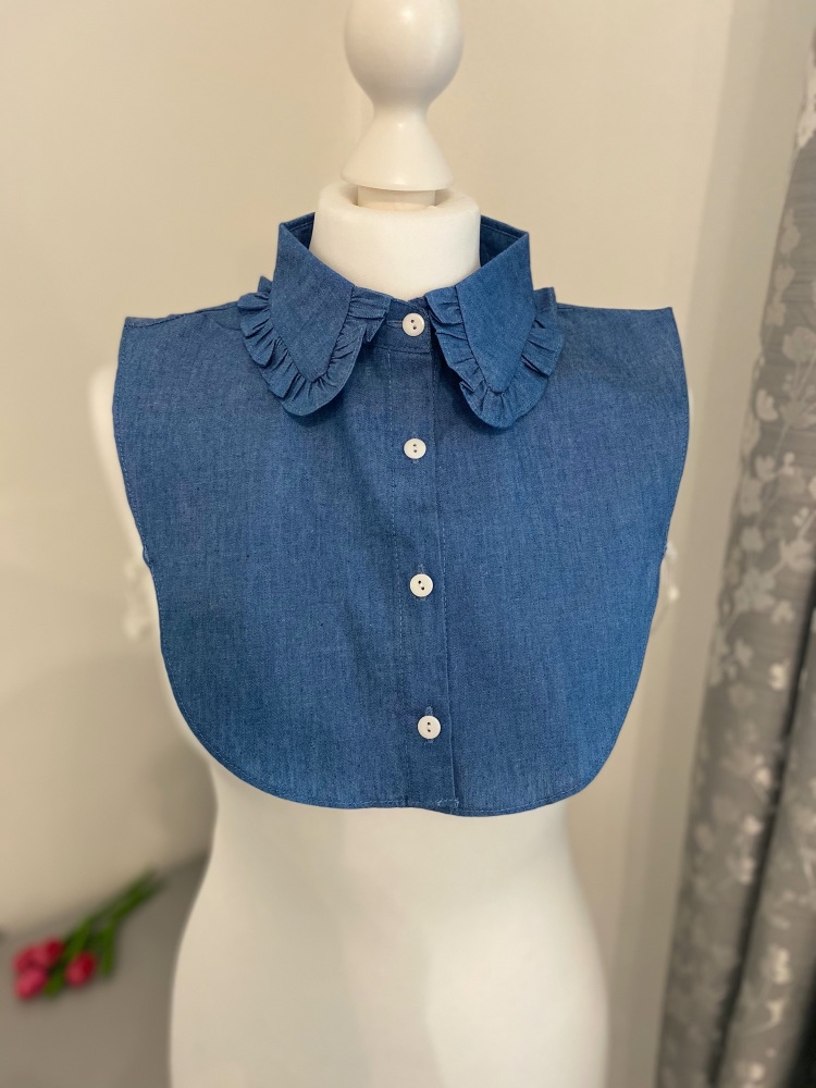Denim Frill Detachable Collar