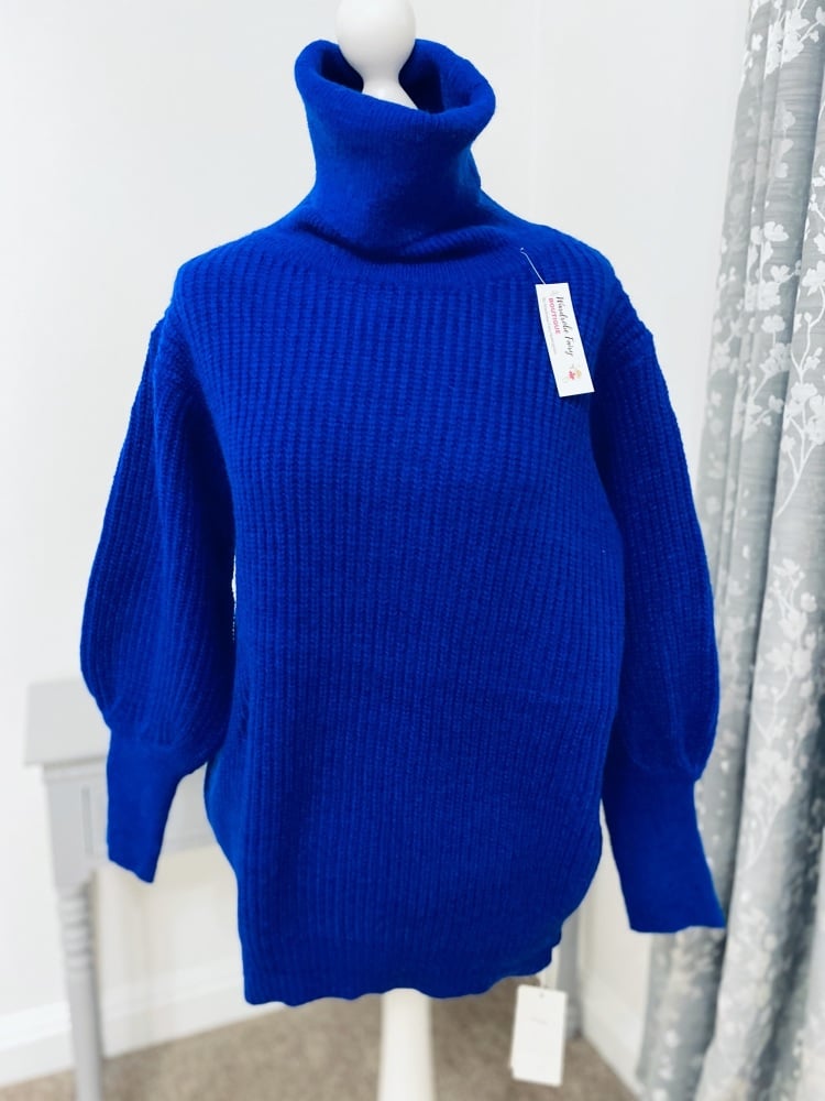 Electric Blue Snuggly Soft Knit Jumper