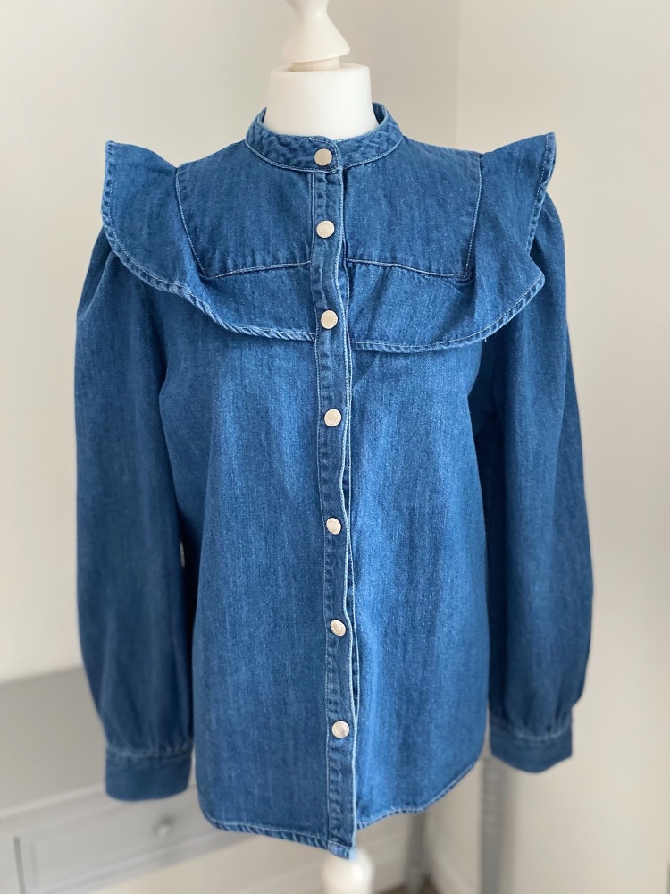 Frill Denim Shirt