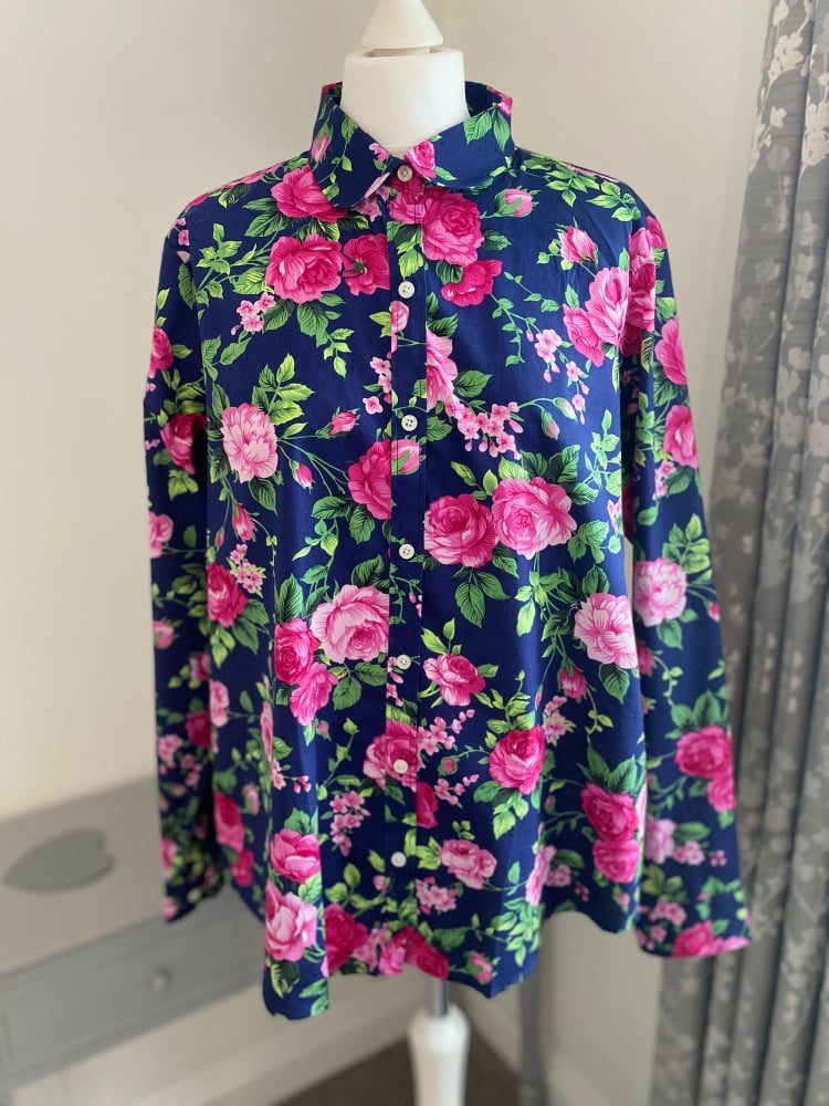 Navy Floral Shirt