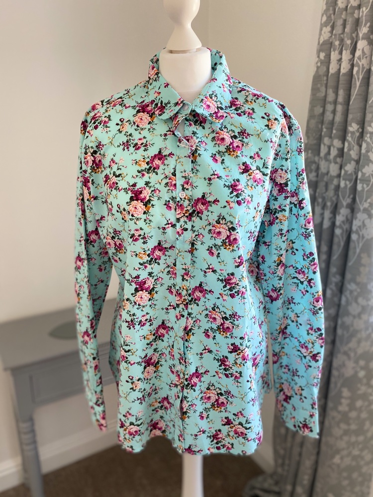 Turquoise Floral Shirt