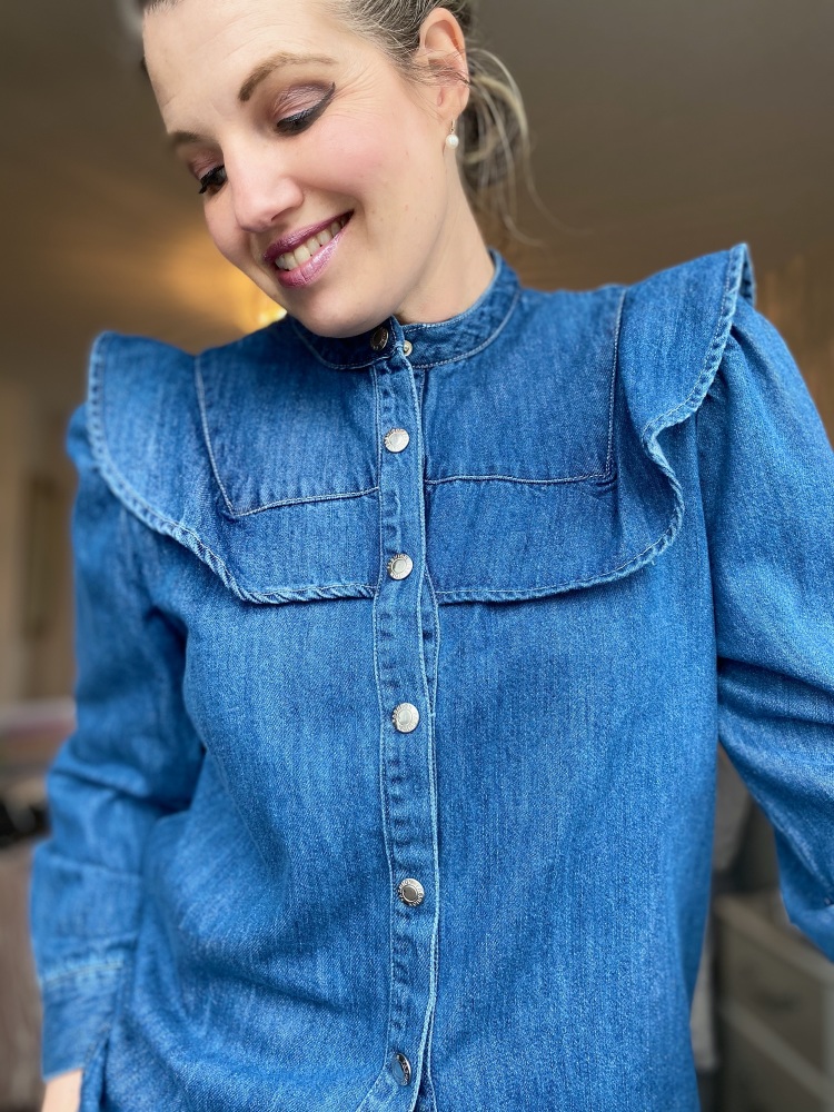 Frill Denim Shirt