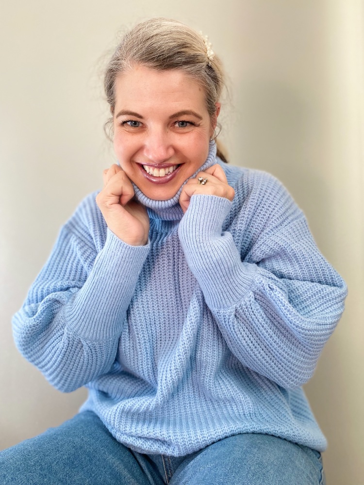 Pale Blue Snuggly Soft Knit Jumper