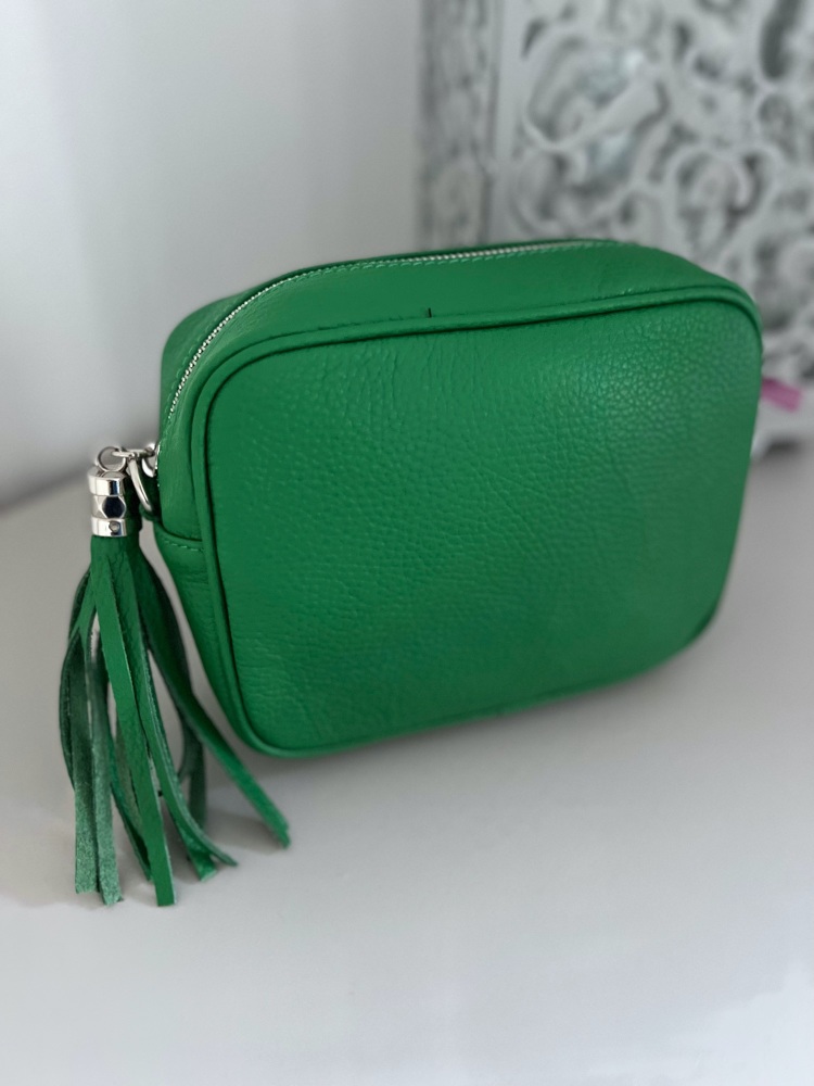 Green Camera Style Crossbody Bag