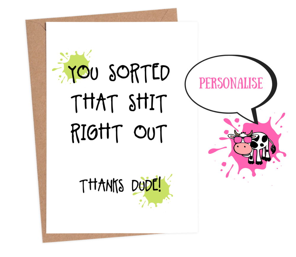 funny thank you card