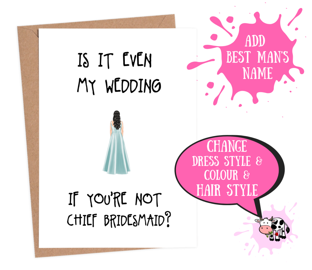 will you be my chief bridesmaid card