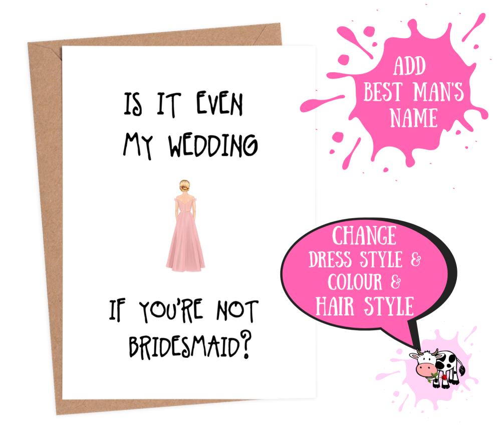 will you be my bridesmaid card