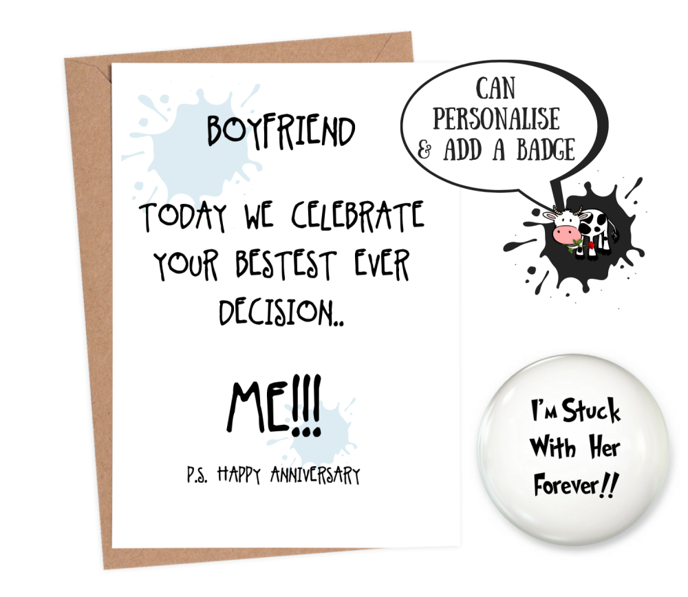 funny anniversary cards for boyfriend
