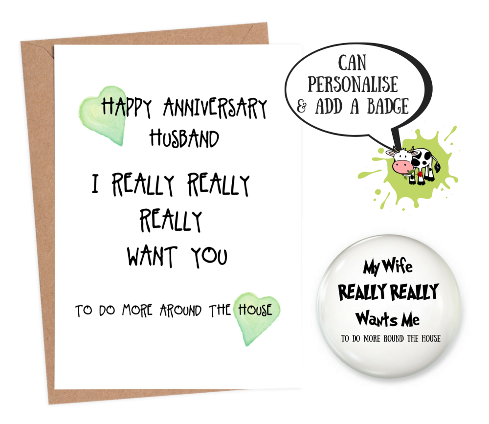 funny anniversary card for husband