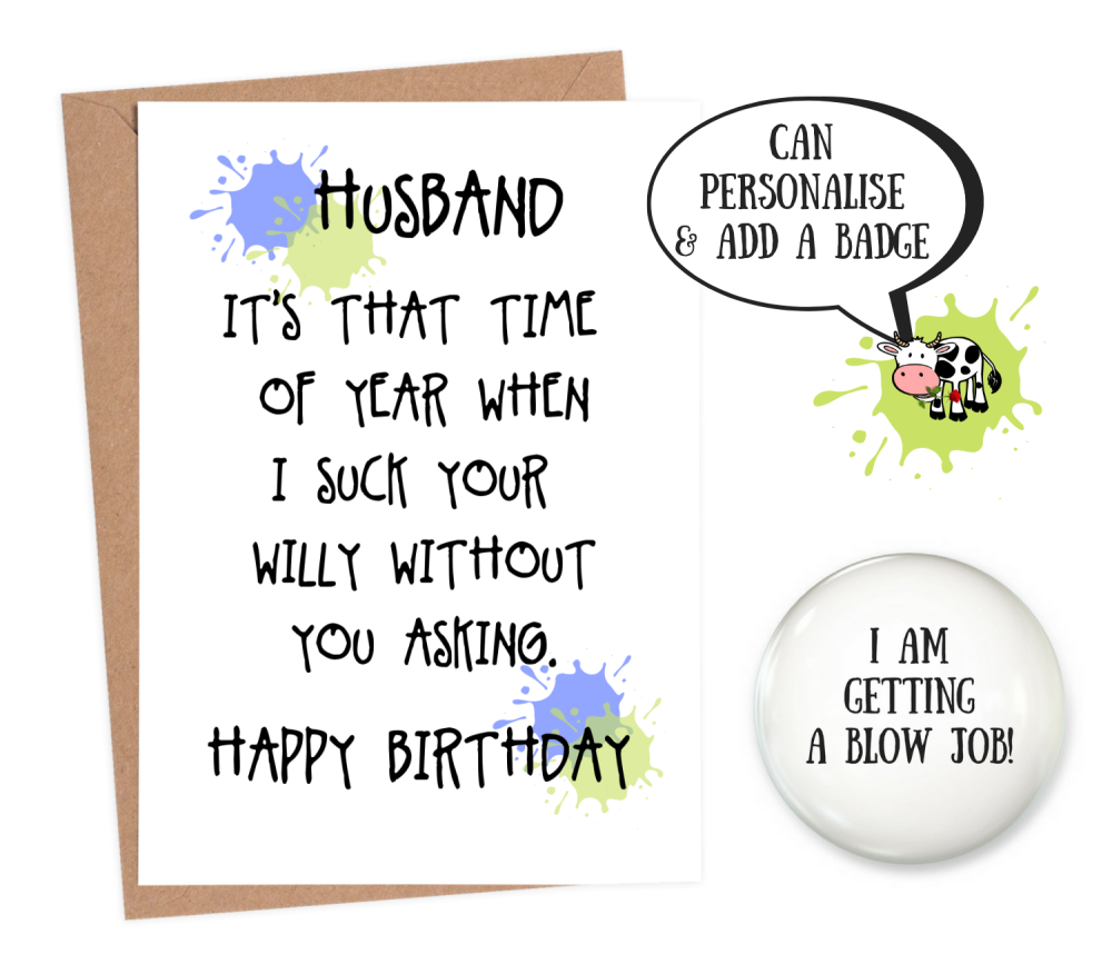 rude husband birthday cards