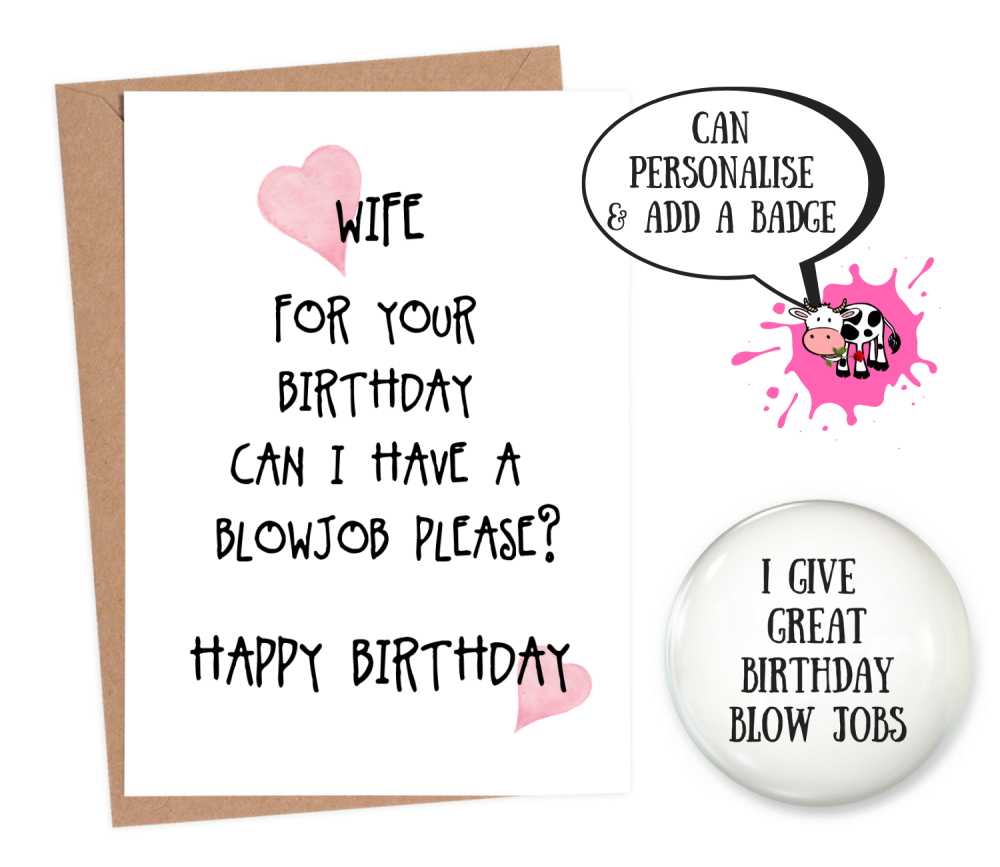 rude wife birthday cards