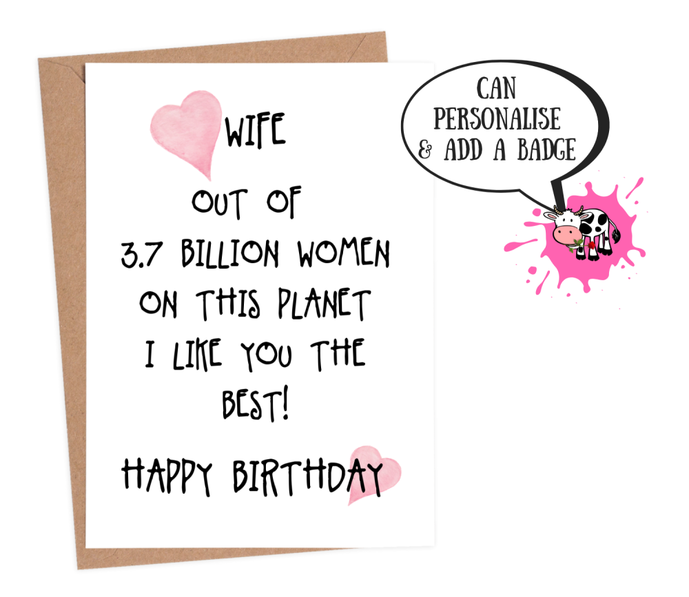Funny Wife Birthday Card Printbirthdaycards Funny Girlfriend Wife  Funny Wife Birthday Card Printbirthdaycards Funny Girlfriend Wife