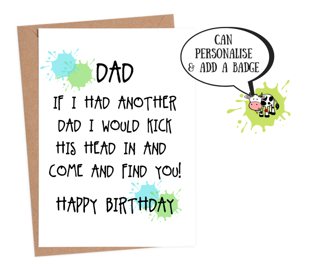 funny birthday card for dad
